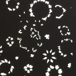 Antique Japanese Katagami Kimono Stencil Katazome Meiji Flower Design 4Y408