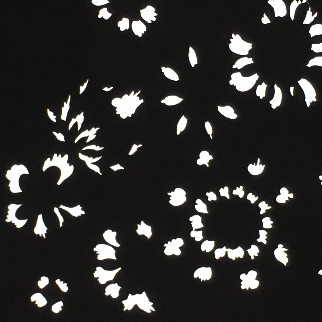 Antique Japanese Katagami Kimono Stencil Katazome Meiji Flower Design 4Y408
