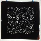 Antique Japanese Katagami Kimono Stencil Katazome Meiji Flower Design 4Y408