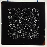 Antique Japanese Katagami Kimono Stencil Katazome Meiji Flower Design 4Y408