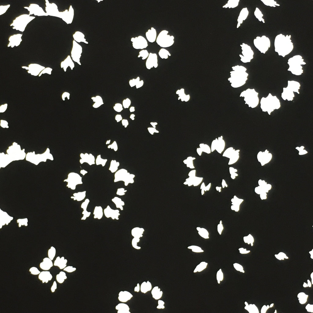Antique Japanese Katagami Kimono Stencil Katazome Meiji Flower Design 4Y408