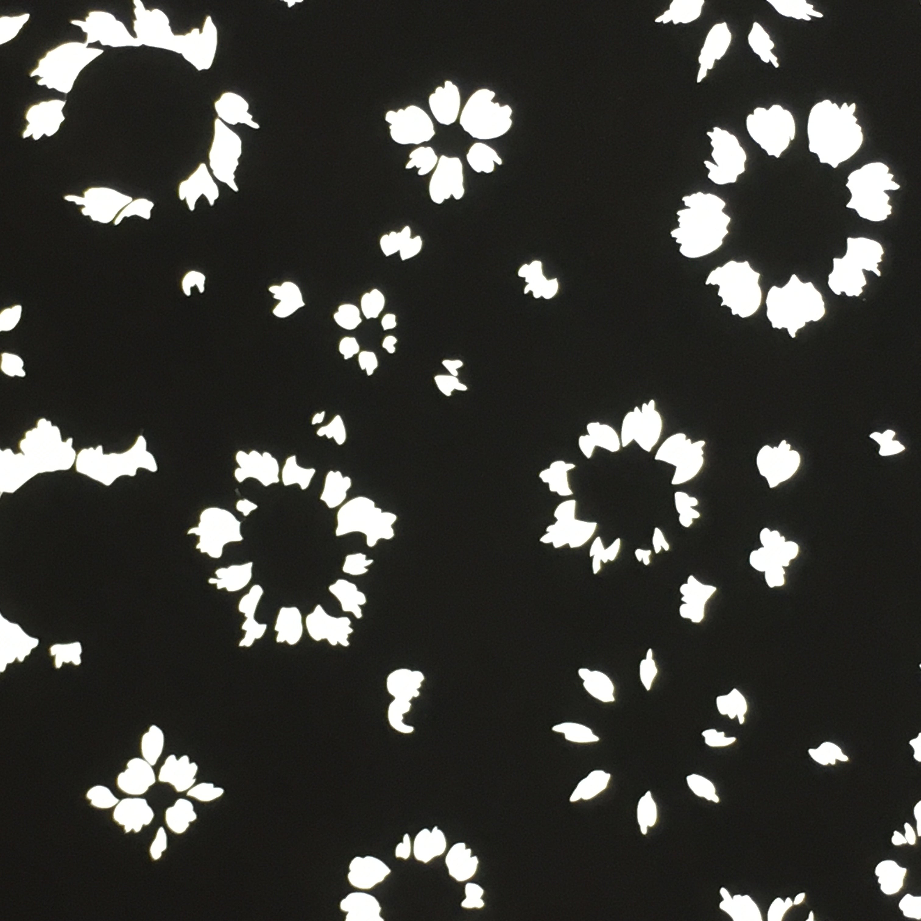 Antique Japanese Katagami Kimono Stencil Katazome Meiji Flower Design 4Y408