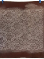 Antique Japanese Katagami Kimono Stencil Katazome Meiji Flower Design 4Y429
