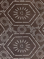 Antique Japanese Katagami Kimono Stencil Katazome Meiji Flower Design 4Y429