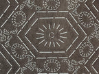 Antique Japanese Katagami Kimono Stencil Katazome Meiji Flower Design 4Y429