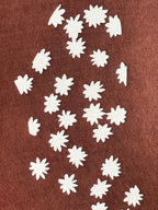 Antique Japanese Katagami Kimono Stencil Katazome Meiji Flower Design 4Y430