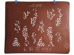 Antique Japanese Katagami Kimono Stencil Katazome Meiji Flower Design 4Y430