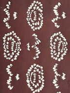 Antique Japanese Katagami Kimono Stencil Katazome Meiji Flower Design 4Y431