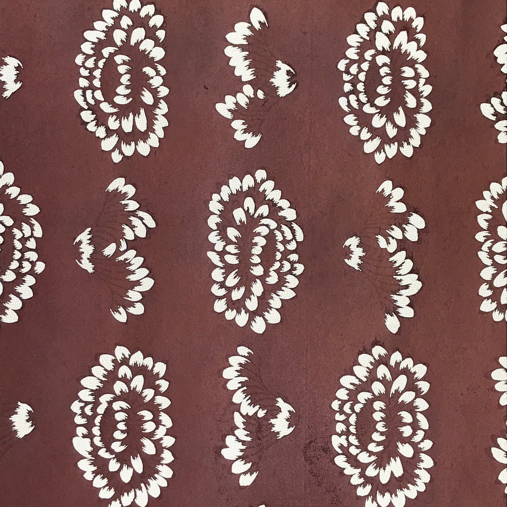 Antique Japanese Katagami Kimono Stencil Katazome Meiji Flower Design 4Y431