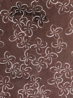 Antique Japanese Katagami Kimono Stencil Katazome Meiji Flower Design 4Y434