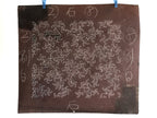 Antique Japanese Katagami Kimono Stencil Katazome Meiji Flower Design 4Y434