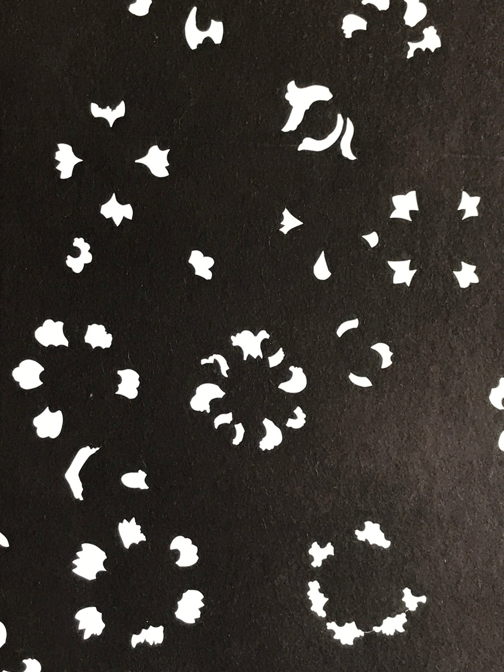 Antique Japanese Katagami Kimono Stencil Katazome Meiji Flower Design 4Y436