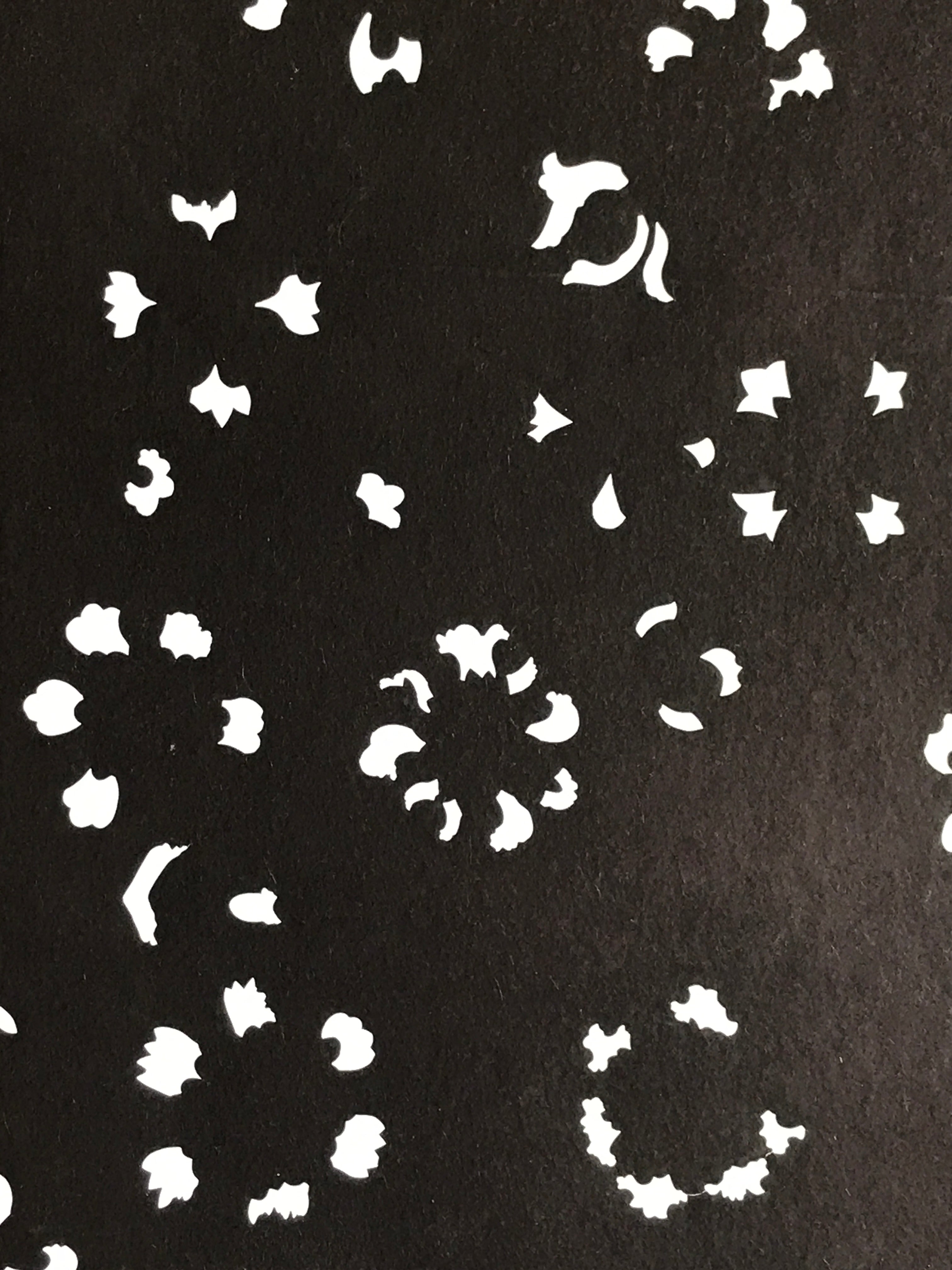 Antique Japanese Katagami Kimono Stencil Katazome Meiji Flower Design 4Y436