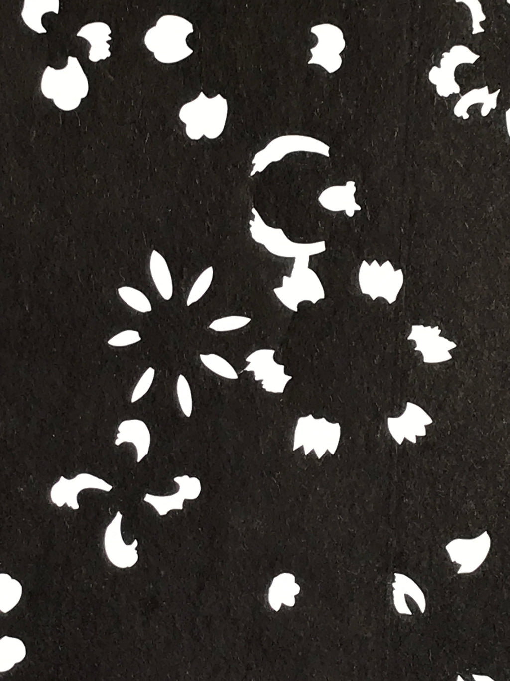Antique Japanese Katagami Kimono Stencil Katazome Meiji Flower Design 4Y436