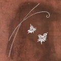 Antique Japanese Katagami Kimono Stencil Katazome Meiji Flower Design 4Y445