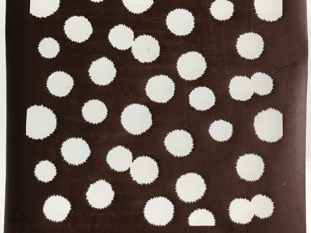Antique Japanese Katagami Kimono Stencil Katazome Meiji Flower Design 4Y451
