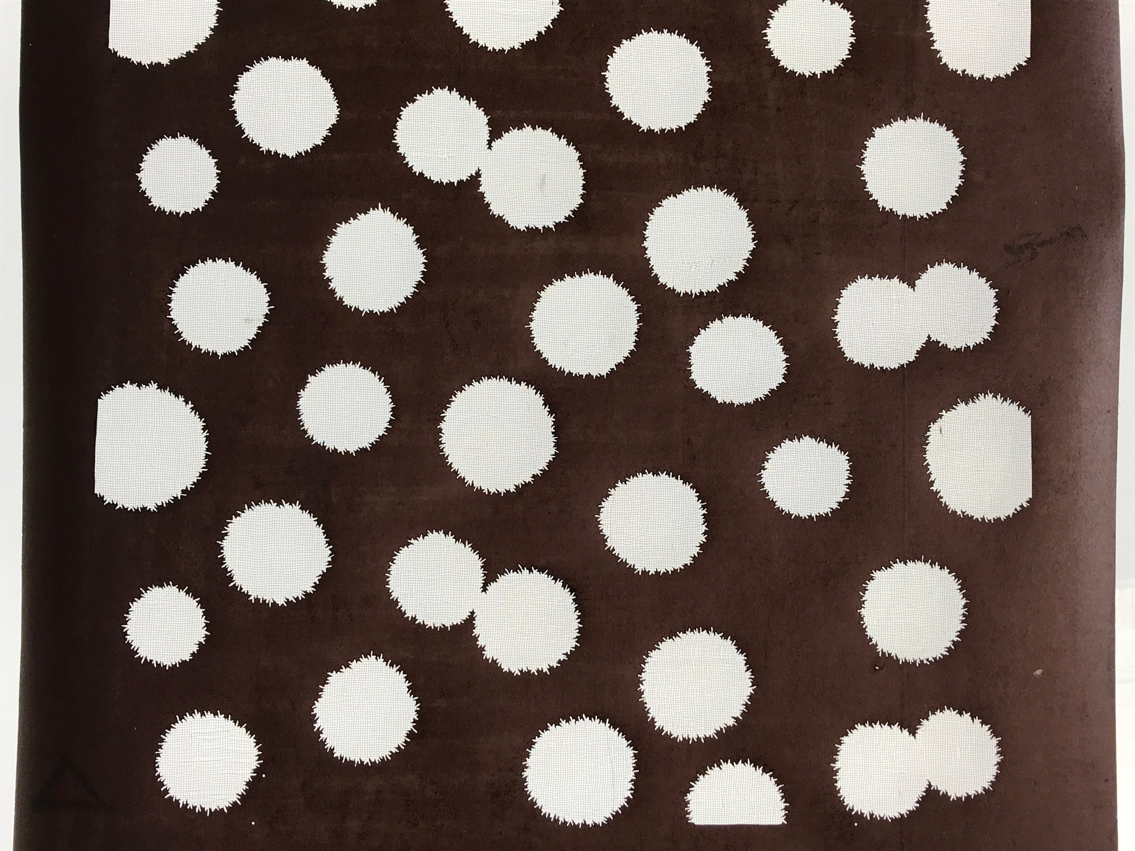 Antique Japanese Katagami Kimono Stencil Katazome Meiji Flower Design 4Y451