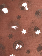 Antique Japanese Katagami Kimono Stencil Katazome Meiji Flower Design 4Y452