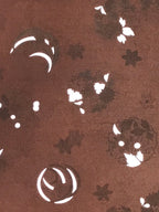 Antique Japanese Katagami Kimono Stencil Katazome Meiji Flower Design 4Y453