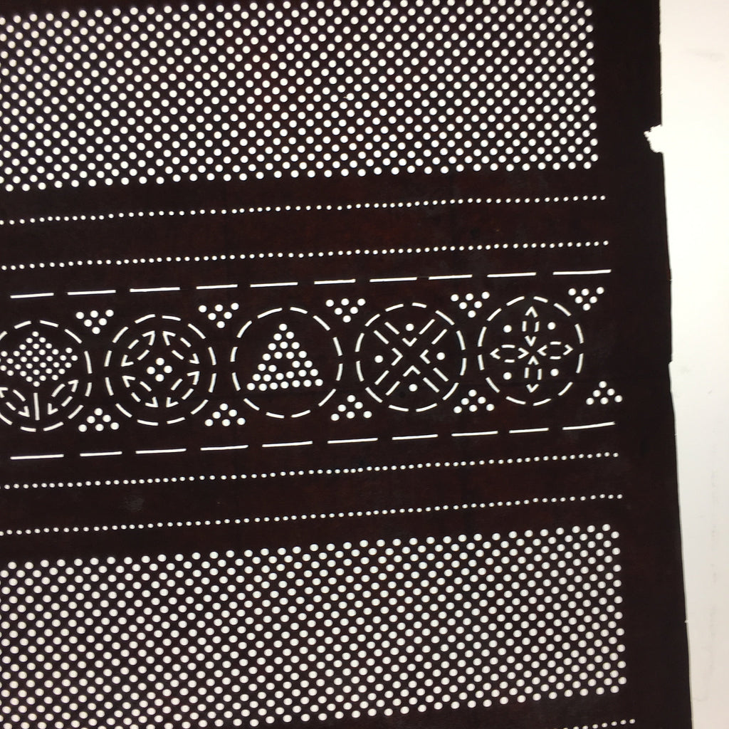 Antique Japanese Katagami Kimono Stencil Katazome Meiji Geometric Dot C365
