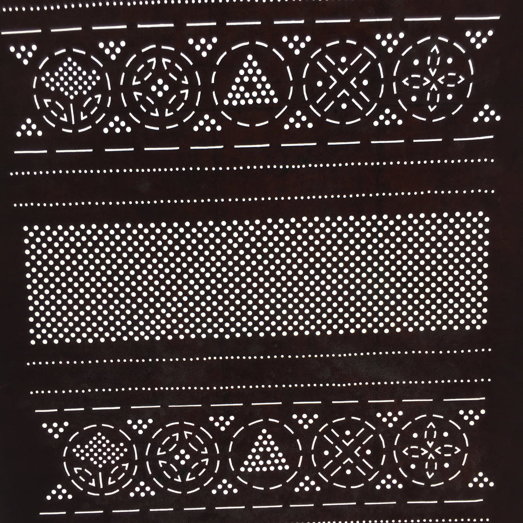 Antique Japanese Katagami Kimono Stencil Katazome Meiji Geometric Dot C365