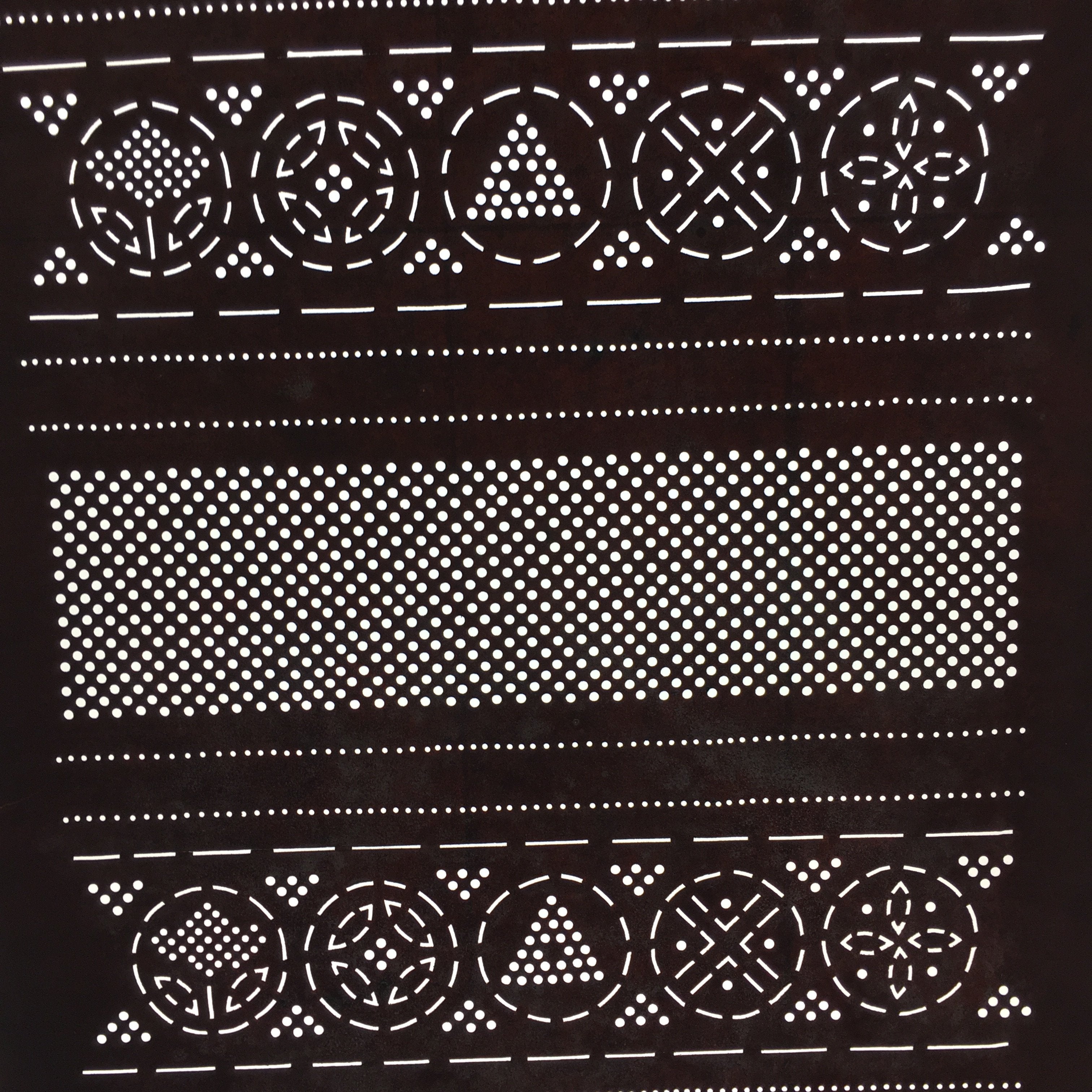 Antique Japanese Katagami Kimono Stencil Katazome Meiji Geometric Dot C365