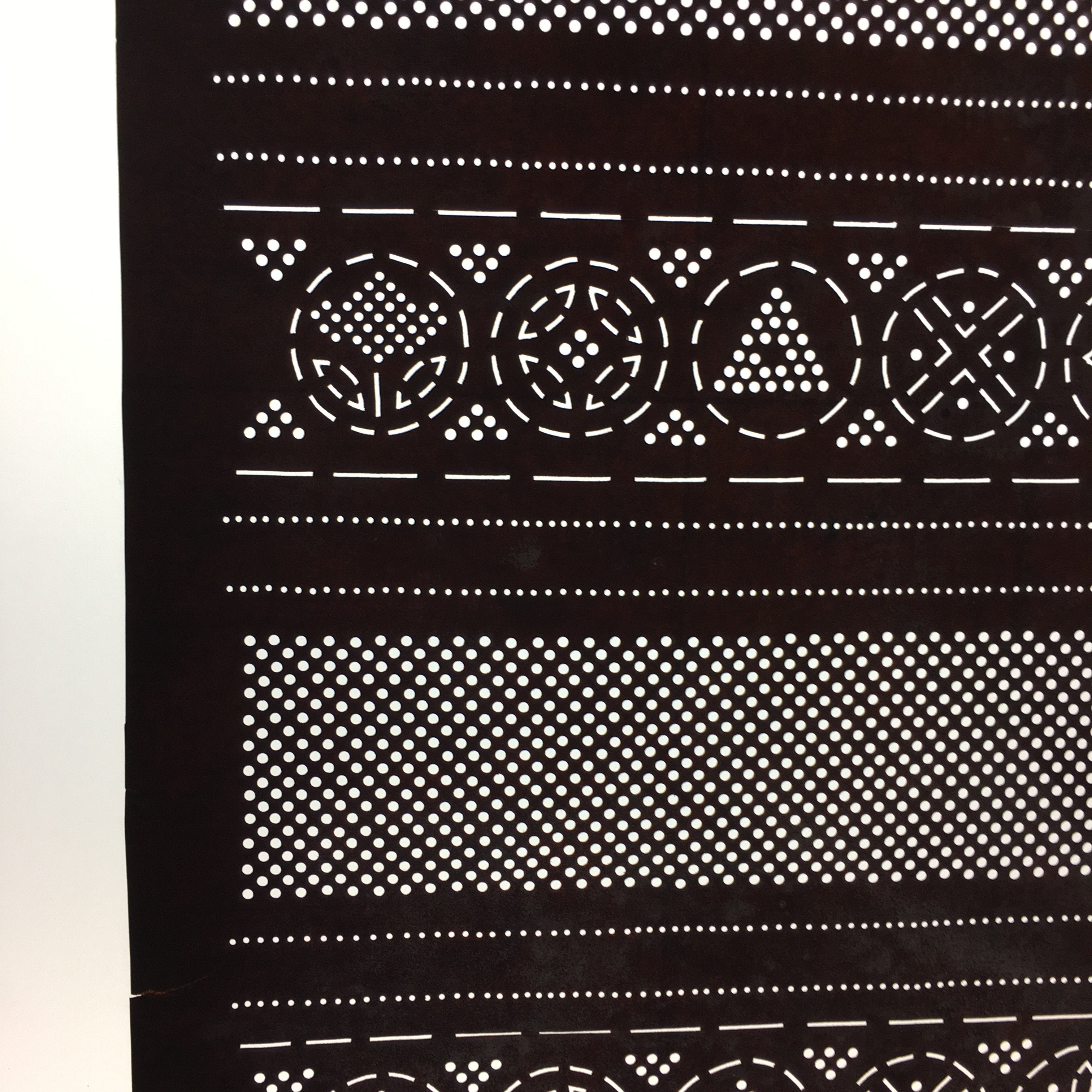 Antique Japanese Katagami Kimono Stencil Katazome Meiji Geometric Dot C365