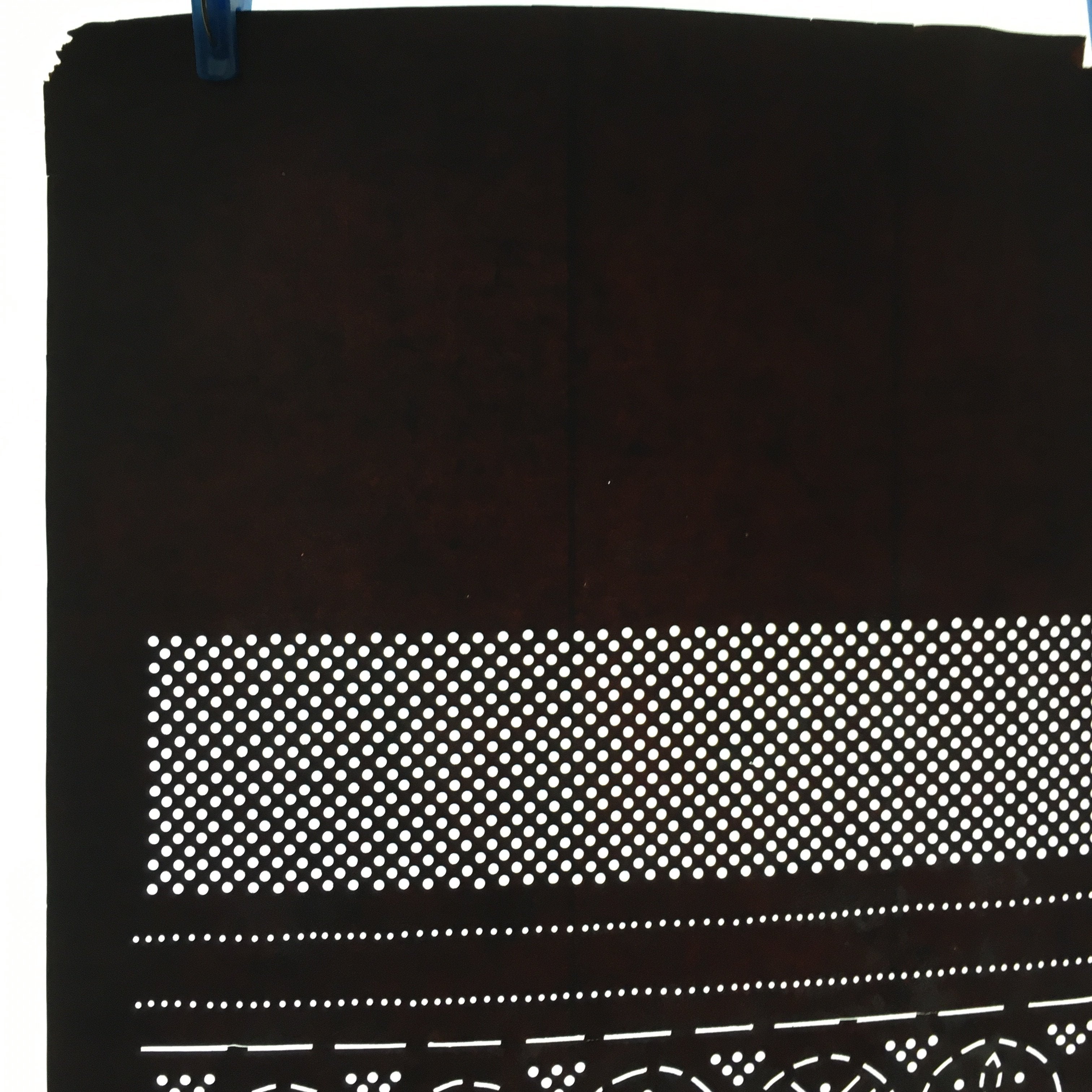 Antique Japanese Katagami Kimono Stencil Katazome Meiji Geometric Dot C365