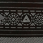 Antique Japanese Katagami Kimono Stencil Katazome Meiji Geometric Dot C365