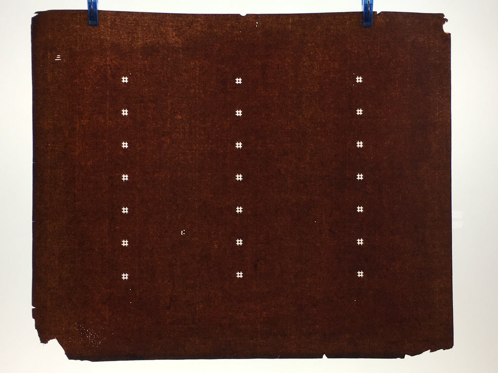 Antique Japanese Katagami Kimono Stencil Katazome Meiji Igeta Design 4Y421