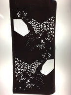 Antique Japanese Katagami Kimono Stencil Katazome Meiji Leaf Hexagon C394