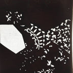 Antique Japanese Katagami Kimono Stencil Katazome Meiji Leaf Hexagon C394
