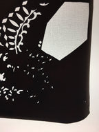 Antique Japanese Katagami Kimono Stencil Katazome Meiji Leaf Hexagon C394