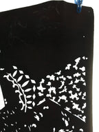 Antique Japanese Katagami Kimono Stencil Katazome Meiji Leaf Hexagon C394
