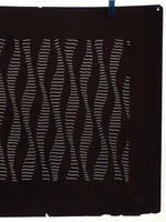 Antique Japanese Katagami Kimono Stencil Katazome Meiji Line Design 4Y423