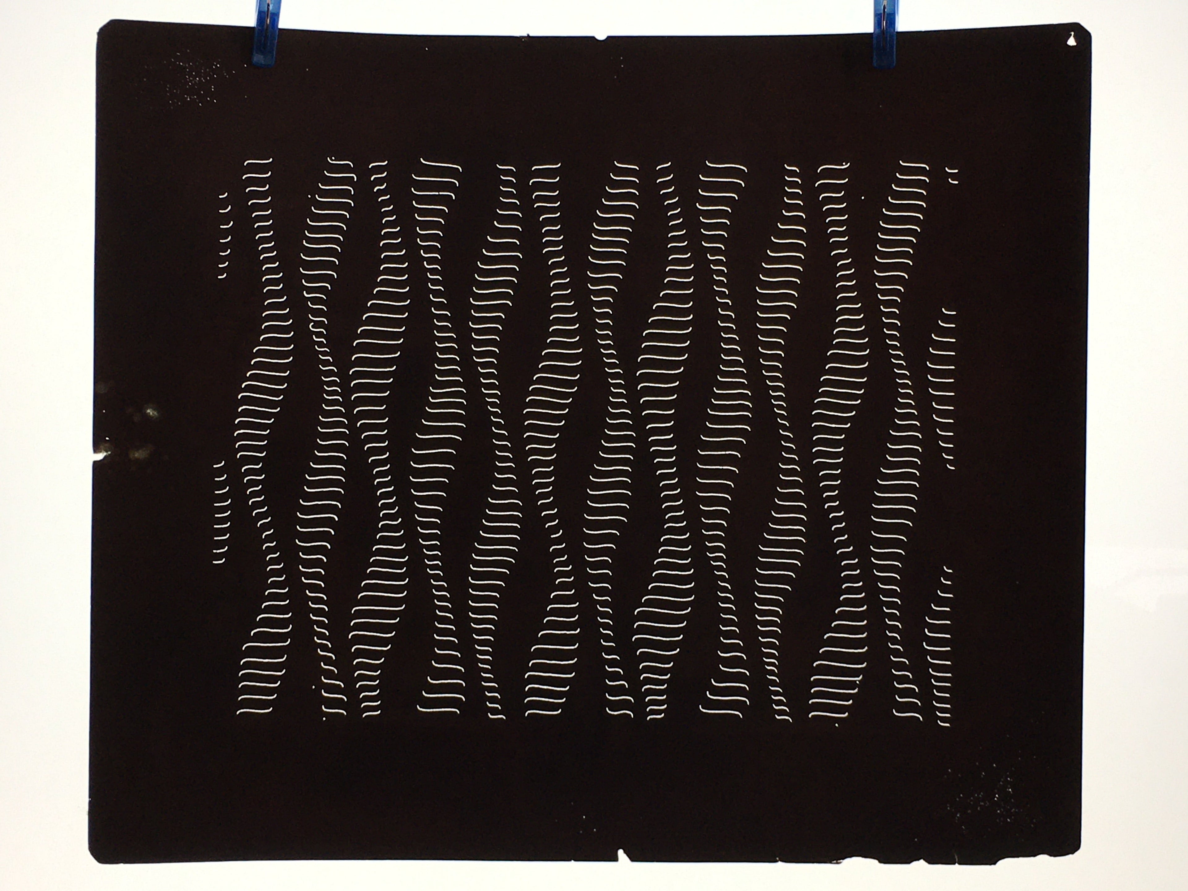 Antique Japanese Katagami Kimono Stencil Katazome Meiji Line Design 4Y423