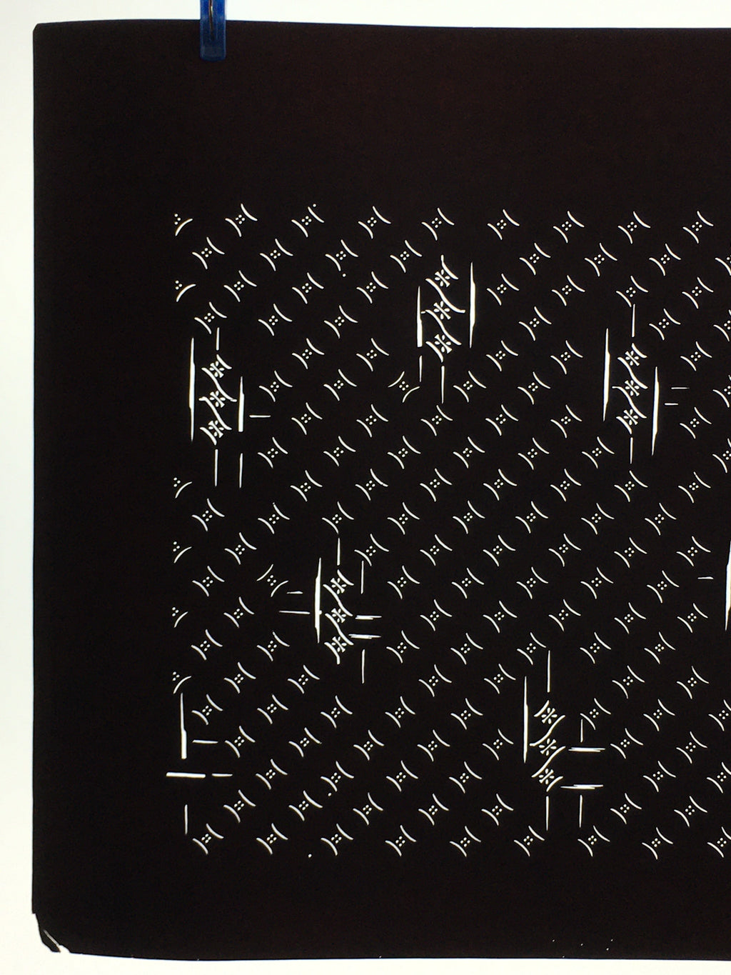 Antique Japanese Katagami Kimono Stencil Katazome Meiji Line Dot Design 4Y418