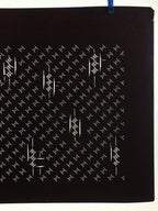 Antique Japanese Katagami Kimono Stencil Katazome Meiji Line Dot Design 4Y418