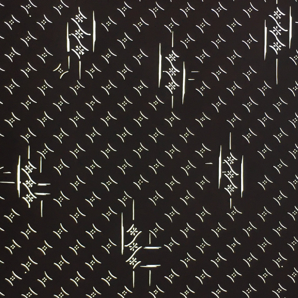 Antique Japanese Katagami Kimono Stencil Katazome Meiji Line Dot Design 4Y418