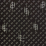 Antique Japanese Katagami Kimono Stencil Katazome Meiji Line Dot Design 4Y418