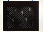 Antique Japanese Katagami Kimono Stencil Katazome Meiji Line Dot Design 4Y418