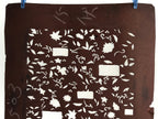 Antique Japanese Katagami Kimono Stencil Katazome Meiji Plant Design 4Y428