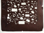 Antique Japanese Katagami Kimono Stencil Katazome Meiji Plant Design 4Y428