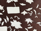 Antique Japanese Katagami Kimono Stencil Katazome Meiji Plant Design 4Y428
