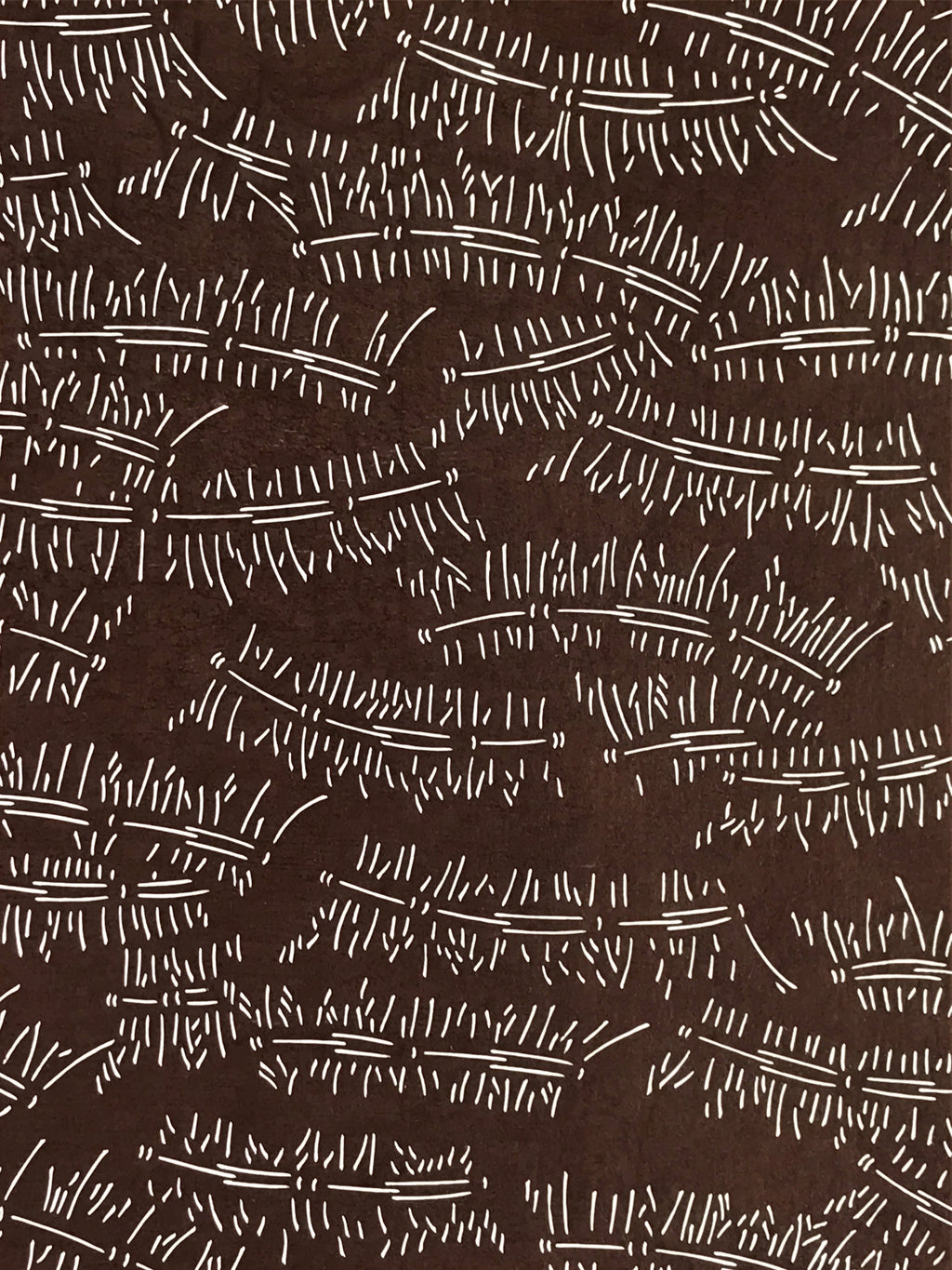 Antique Japanese Katagami Kimono Stencil Katazome Meiji Plants Design 4Y442