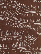 Antique Japanese Katagami Kimono Stencil Katazome Meiji Plants Design 4Y442