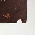 Antique Japanese Katagami Kimono Stencil Katazome Meiji Plants Design 4Y442