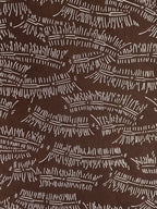 Antique Japanese Katagami Kimono Stencil Katazome Meiji Plants Design 4Y443