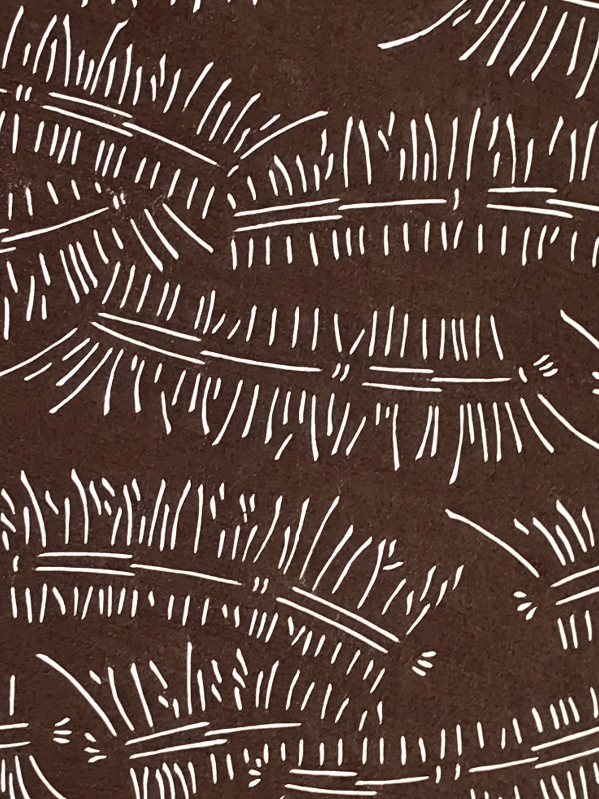 Antique Japanese Katagami Kimono Stencil Katazome Meiji Plants Design 4Y443