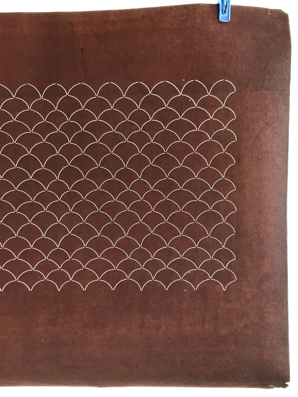 Antique Japanese Katagami Kimono Stencil Katazome Meiji Seigaiha Wave 4Y439